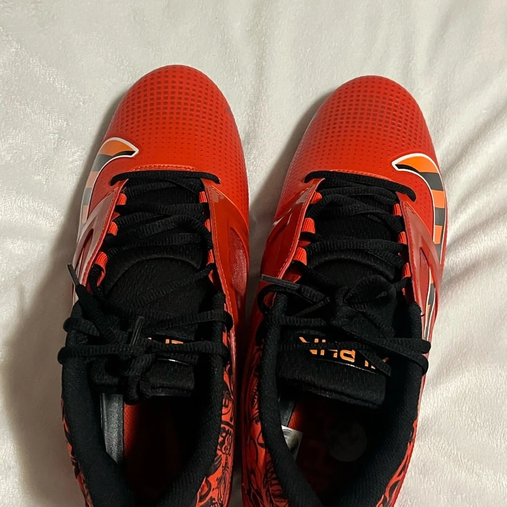 NIKE Alpha Menace 4 Pro 'Picante Red Black FQ3984 600 Football Cleats Size 12